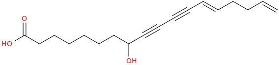 13,17 octadecadiene 9,11 diynoic acid, 8 hydroxy , (e) 